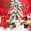 60 Pcs Khaki Christmas Velvet Bows for Christmas Tree, 5x7 Inch Pre-Tied Vintage Ribbon Bows Ornaments for Gift Wrapping Wreaths Garland Xmas Holiday Dcor (3/8")