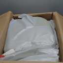 26" H Counter Height Bar Stools Set of 3, Modern Faux Leather Upholstered Barstools with Backrest for Kitchen Island, Black Metal Frames, Cream