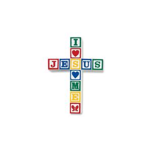 Abbey Press 401155 Wall Cross-Jesus Loves Me Blocks