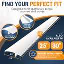 Lindas Essentials Silicone Stove Gap Covers (2 Pack), Heat Resistant Oven Gap Filler Seals Gaps Between Stovetop and Counter, Easy to Clean Stove Gap Guard (21 Inches, White)
