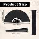 Large Folding Hand Fans for Line Dancing, 13 Inch Clacking Popping Rave Fan for Wedding, Party, Festival & Dance Performance