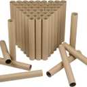 50 Pack Cardboard Tubes for Crafts - 1.57 x 11.81 Inches - Brown Toilet Paper Empty Rolls Round Thick Tubes Sturdy for Classroom Family Handmade DIY Projects