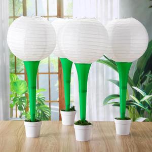 Chunful 4 Sets 26 Inch Golf Centerpieces Party Table Decorations Include 4 Ball Paper Flowers 4 Golf Tees and 1 Roll Double Sided Tape for Sport Themed Birthday Party Decor Supplies(Green,White)
