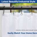 BRIOFOX Industrial Shower Curtain Rod - Rustproof Non-Slip 43-72 Inch Stainless Steel Tension Curtain Rod for Window or Bathroom, Matte Black