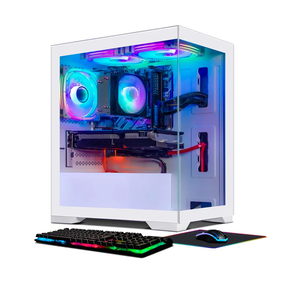 STGAubron Gaming Desktop, Radeon RX 470 8G, Intel Quad Core i7 up to 3.9G, 16G RAM, 512G SSD, 600M WiFi, BT 5.0, RGB Fan x 3, Windows 10 Home, White, for Gamer, Streaming