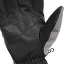 Heat Logic Thermal Winter Gloves, Touchscreen Compatible with Fleece Lining For Cold Weather, Water-Resistant Hiking Gloves (Gray, M)