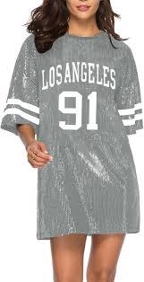 PORRCEY Juniors Short Sleeve Print Sequin Funny Dress Shirts (Grey,XXL)