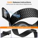 LETOID Magnetic Metal Band Design for Samsung Galaxy Watch Ultra/Ultra 2 47mm, Watch 7/6/5/4/FE 44/40mm, 6 Classic 47/43mm, 5 Pro 45mm, 4 Classic 46/42mm, Men Stainless Steel Replacement Strap (Black)