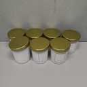 Sprayed Glass Candle W/Metal Lid White 7 Pack