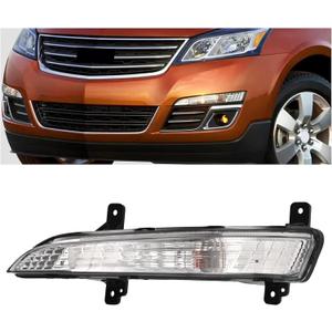 HECASA Left Turn Signal Light Compatible with 2013-2017 Chevy Chevrolet Traverse LS LT LTZ Premier Running Light w/Bulb Signal Lamp Replacement for 23305608 GM2530135 Clear Lens - Driver Side