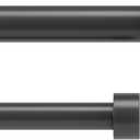 Umbra Cappa Double Curtain Rod, Includes 2 Matching Finials, Brackets & Hardware, 66 to 120-Inch, Black