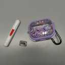 WENEW for AirPods Pro 3 Case (2025) Cover Secure Lock Automatic Snap Switch Clip Cleaner Kit Lanyard Women Stylish Flower Hard Shell Full Body Front LED Visible (Purple Butterfly, AirPods Pro 3)