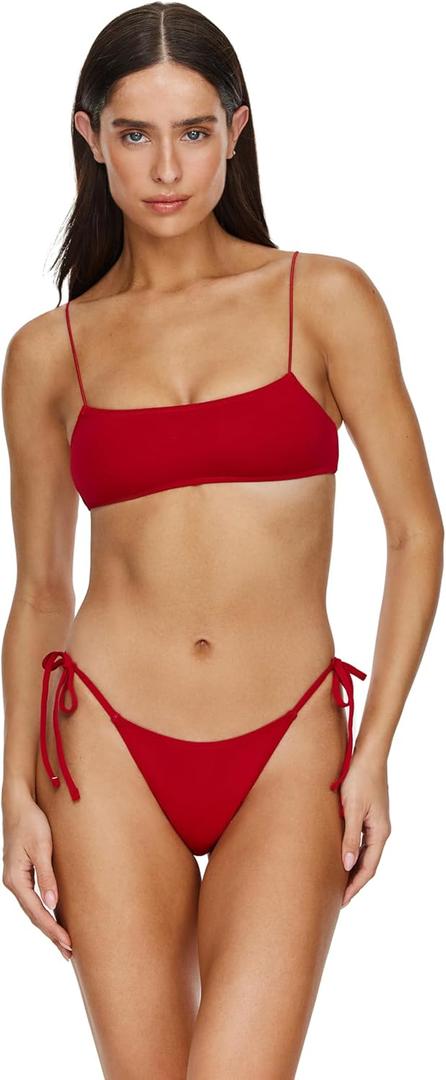 Gottex Women's Beach Time Scoop Neck Bikini Top (Red, S)