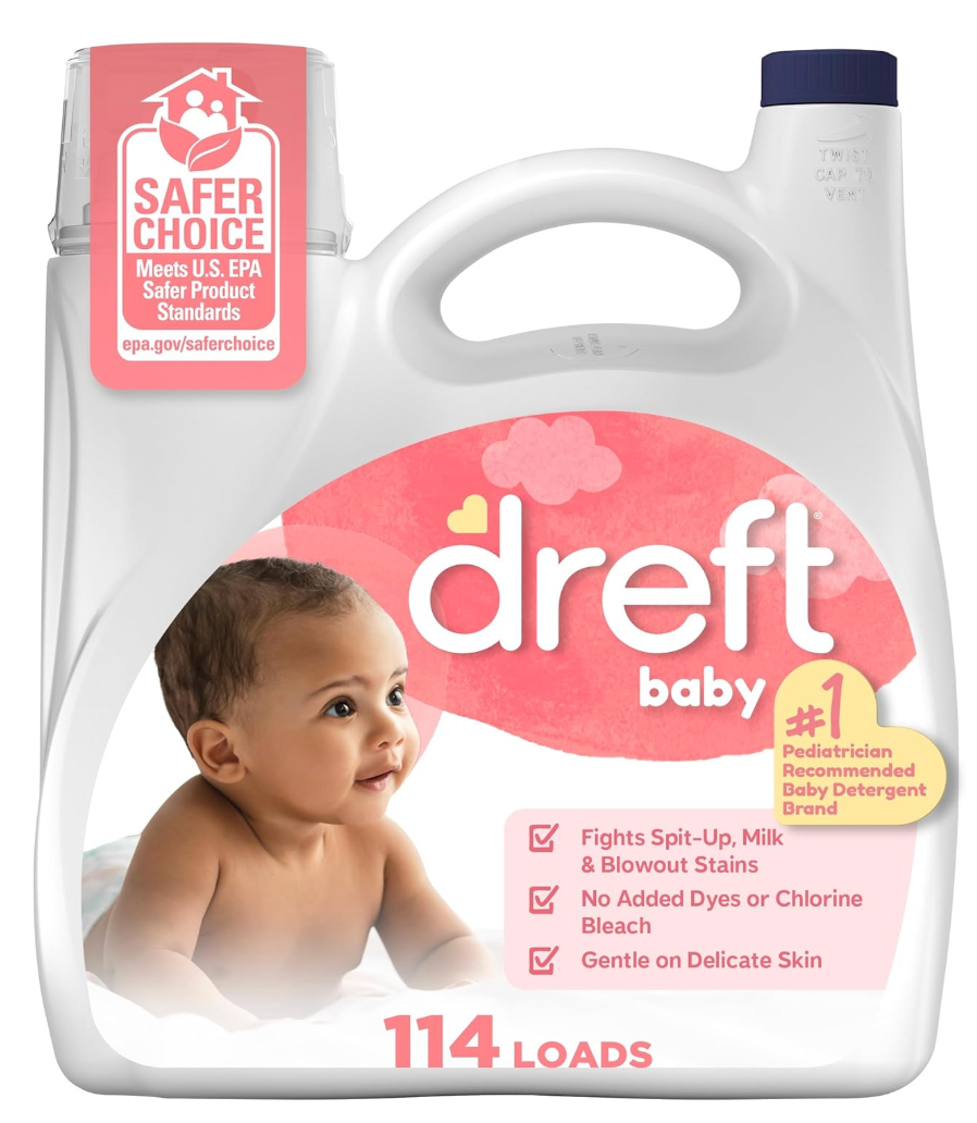 Dreft Baby Liquid Laundry Detergent, Fights Stains, Removes Odors, 114 loads, 150 fl oz