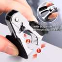 Long Reach Stapler,with 2000 Staples & Stapler Remover Full Strip20-25 Sheet Capacity,with Built-in Ruler and Adjustable Locking Paper Guide, Gray