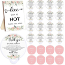 Wenqik 100 Set Wedding Favors for Guests Compact Folding Fans Bulk Thank You Gifts for Wedding Souvenirs
