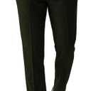 Ceehuteey Men's Retro Dress Suit Pants Thick Wool Flat Front Herringbone Tweed Trousers (38W x 30L, Army Green)