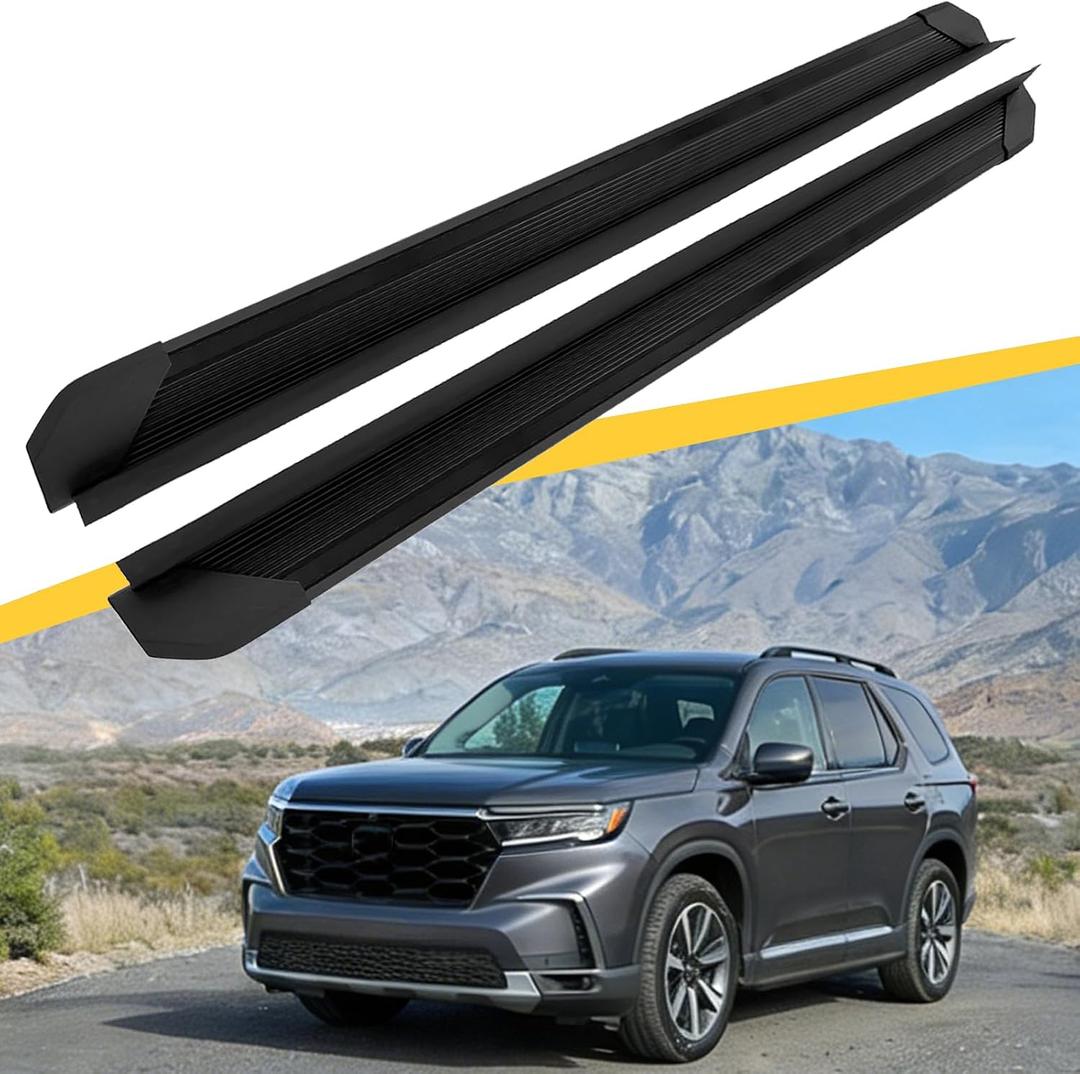 Running Boards Fit for 2023-2026 Honda Pilot Aluminum Side Steps 600 LBS Load, 2 PCS Right and Left Side Step Rail Removable Nerf Bars with Brackets