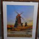 20x24 Picture Frame Set of 2, 20 x 24 Wood Poster Frames with Mat for 16x20, Wooden Photo Frames with Tempered Glass Cover for Wall Display, Rustic Brown