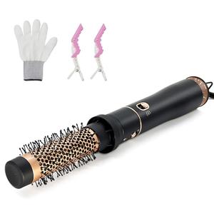  Round Hair Blow Dryer Brush - 1.2 Inch Ceramic Barrel Hair Dryer Brush for Short/Middle Hair, One Step Drying, Volumizing, Straightening and Styling, Negative Ionic Dryer Brush (Black-Golden, 1.2) : Beauty & Personal Care