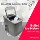 Frigidaire 26 Lbs per Day Portable Compact Maker, Ice Making Machine, Stainless, Medium