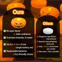 Orange Floating Candles, 150+ Hours Waterproof, Fall Decorations for Home - 24Packs Flameless Pumpkin Candle Water-Activated 2.3" Plastic Battery Operated Candle Christmas Indoor Outdoor Decor