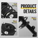 KUSATEC Front Pair Complete Struts Shock Absorber fit for Nissan Versa 2007-2012, 172352 172351 Left/Right Struts with Coil Spring Assemblies