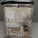 108 Inch Pinch Pleat Drapes Greyish Beige Room Darkening Curtains 108 Inches Long for Bedroom Neutral Farmhouse 100% Blackout Thick Linen Double Layer Pleated Curtain 2 Panels Set Burlywood Birch