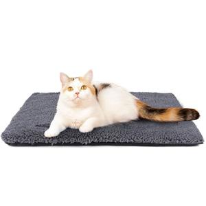 Self Warming Cat Bed Self Heating Cat Dog Mat 24 x 18 inch Extra Warm Thermal Pet Pad for Indoor Outdoor Pets with Removable Cover Non-Slip Bottom Washable Non Electric