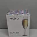 Krosno Crystal Champagne Flutes, Set of 6, 6.8 oz, Venezia Collection, Lead-Free Glass, Flutes for Prosecco, Sparkling Wine, Champagne and Mimosas, Dishwasher Safe, Made in Europe