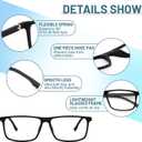 OCCI CHIARI Blue Light Blocking Men's Reading Glasses Computer Stylish Readers 0 100 125 150 175 200 225 250 275 300 350(Grey 0)