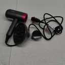 CONFU Ionic Blow Dryer 1600W, Portable Lightweight Fast Drying Negative Ion Hairdryer Blowdryer, 3 Heat Settings & Infinity Speed, with Diffuser and Concentrator Nozzle for Home & Travel (Grey)