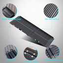 WHALEMOTOR Black Portable Wheelchair Ramp, 7FT No-sew Non-Slip Aluminum Wheelchair Ramp, Folding Portable Wheelchair Ramps for Home, Weight Capacity Up to 800 LBS, Loading Dock Plates