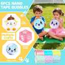Nano Tape Bubble Kit for Kids, 4 Sticky Ball Tapes and 6 Nano Tapes, Squishy Maker Making Kit, Birthday Arts and Crafts Gifts for Teens Boys Girls, Kids Toys for Girls 4-6 6-8 7-8 8-10 10-12