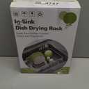 JASIWAY Dish Drying Rack in Sink, Expandable Stainless Steel Dish Drainers for Kitchen Counter, Dish Dryer Rack for Inside Sink, Over The Sink Dish Racks with Utensil Holder, Silver