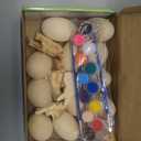 Worgree Easter Egg Painting Kit, 24pcs Wooden Eggs and Bunny for Easter Crafts Basket Stuffers Gifts for Kids Toddlers Boys Girls Ages 4-8 8-12 Birthday Party Favors Classroom Prizes DIY Decor