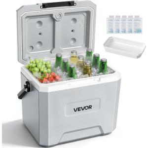 Lightweight Rigid Material Insulated Portable Cooler, Suitable for Family Picnics and Short Trips, 17.3x12.2x14.2"
