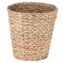 hardcometrue Boho Wicker Trash Can with Lid, Waterproof Bathroom Trash Can Hand Woven Wicker Waste Baskets for Kitchen Office Bedroom