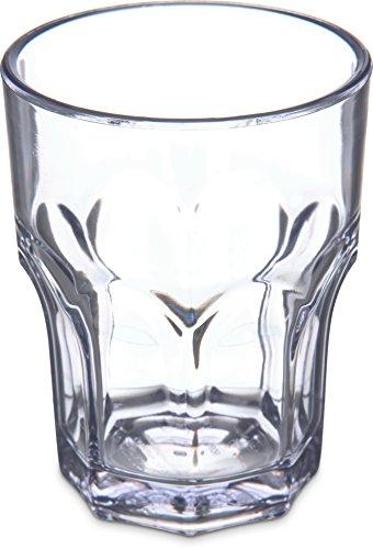 Carlisle FoodService Products Louis Clear Tumbler Short Glass for Restaurants, Catering, Kitchens, Plastic, 6 Ounces, Clear, Pack Of 6