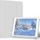 Case for iPad Pro 9.7 Only(Old Model 2016), Lightweight Slim Auto Sleep/Wake Trifold Stand Smart Cover, Soft TPU Frosted Translucent Back Pencil Holder Case for iPad Pro 9.7 Inch, Gray