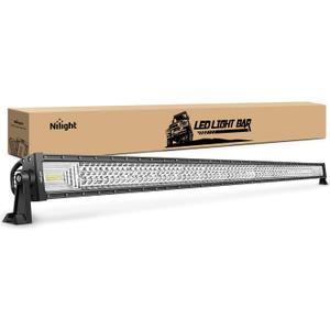 Nilight - 18019C-A LED Light Bar 52Inch 783W Triple Row 49500LM Flood Spot Combo Beam Led Bar Driving Lights Boat Lights Super Bright Led Off Road Lights for Trucks,