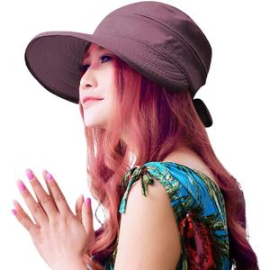Sun Hats for Women with UV Protection Wide Brim Sun Hat Visor Summer Beach Outdoor Foldable Womens Cap
