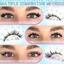 2 x Manga Lash Clusters Spiky Fluffy Lash Clusters 10-16mm 144pcs DIY Eyelashes Clusters Soft Look Like Lashes Extensions (Spikepop)