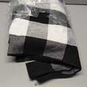 OLANLY Buffalo Plaid Rug 5' x 7'  Black and White Cotton Checkered Doormat, Washable Indoor Outdoor Rug for Layered Front Porch, Kitchen, Entryway Decor