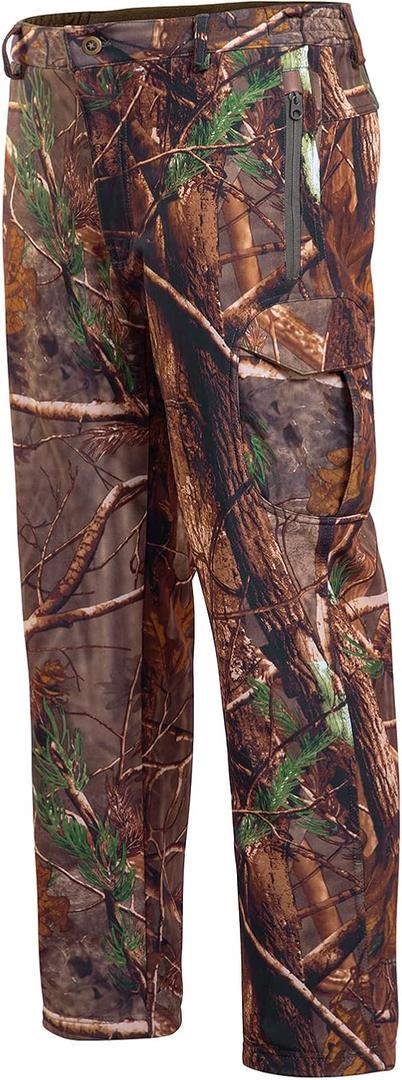 Hunting Pants for Men Camouflage Clothing Gear Windproof Fleece Lined for Winter (40) Hunting Pants for Men Camouflage Clothing Gear Windproof Fleece Lined for Winter (40)