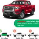 in-Channel Rain Guards for 2022-2026 Nissan Frontier Crew Cab, Window Visor Shields Vent Deflector Shade Wind Dark Smoke 2023 2024 22 23 24 25, Tape-On Outside-Mount, 4PCS