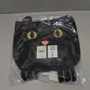 Juvale Black Cotton Cat Trick or Treat Bag with Gold Foil Eyes, Reusable for Kids, 11.25 x 15.5 in Canvas Tote for Halloween Parties