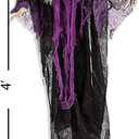 Fun Express Halloween Decorations Outdoor - 3 Witches Holding Hands Yard Stakes Set, 3.6 Feet Tall | Premium Polyester Witch Decor for Outside Halloween Decorations, Lawn & Garden Display