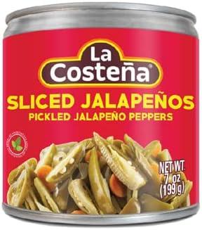 La Costeña Sliced Jalapeno Peppers - Pickled Jalapenos - Jalapeno Pepper - Hot Peppers for Mexican Food, Guacamole, Spicy Nacho & Taco Toppings, Enchiladas & Salsa - 7oz, 1 Pack Canned Jalapenos BB NOV 29.26