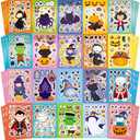 60 Sheets of Halloween-Themed Sticker Sets for Kids: 20 Unique Designs for Creative Party Activities and Craft Supplies
